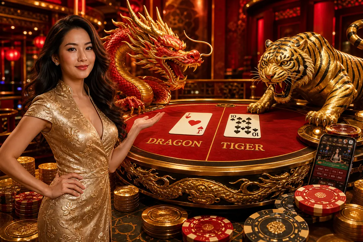 m1play Dragon Tiger live casino meja pertaruhan